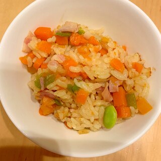 炊飯器でカレーピラフ